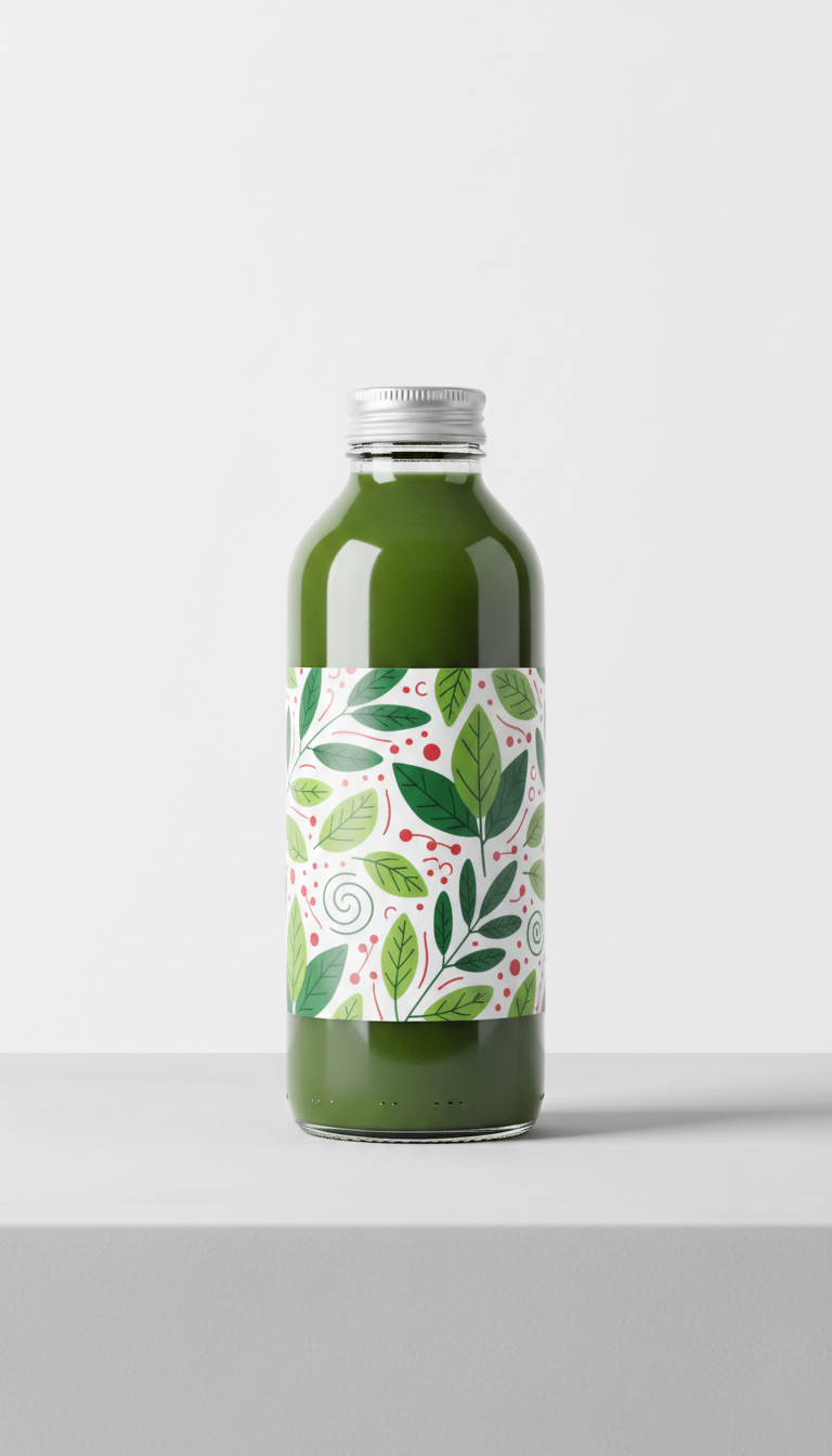 Green Juice with Fresh Spinach & Apple